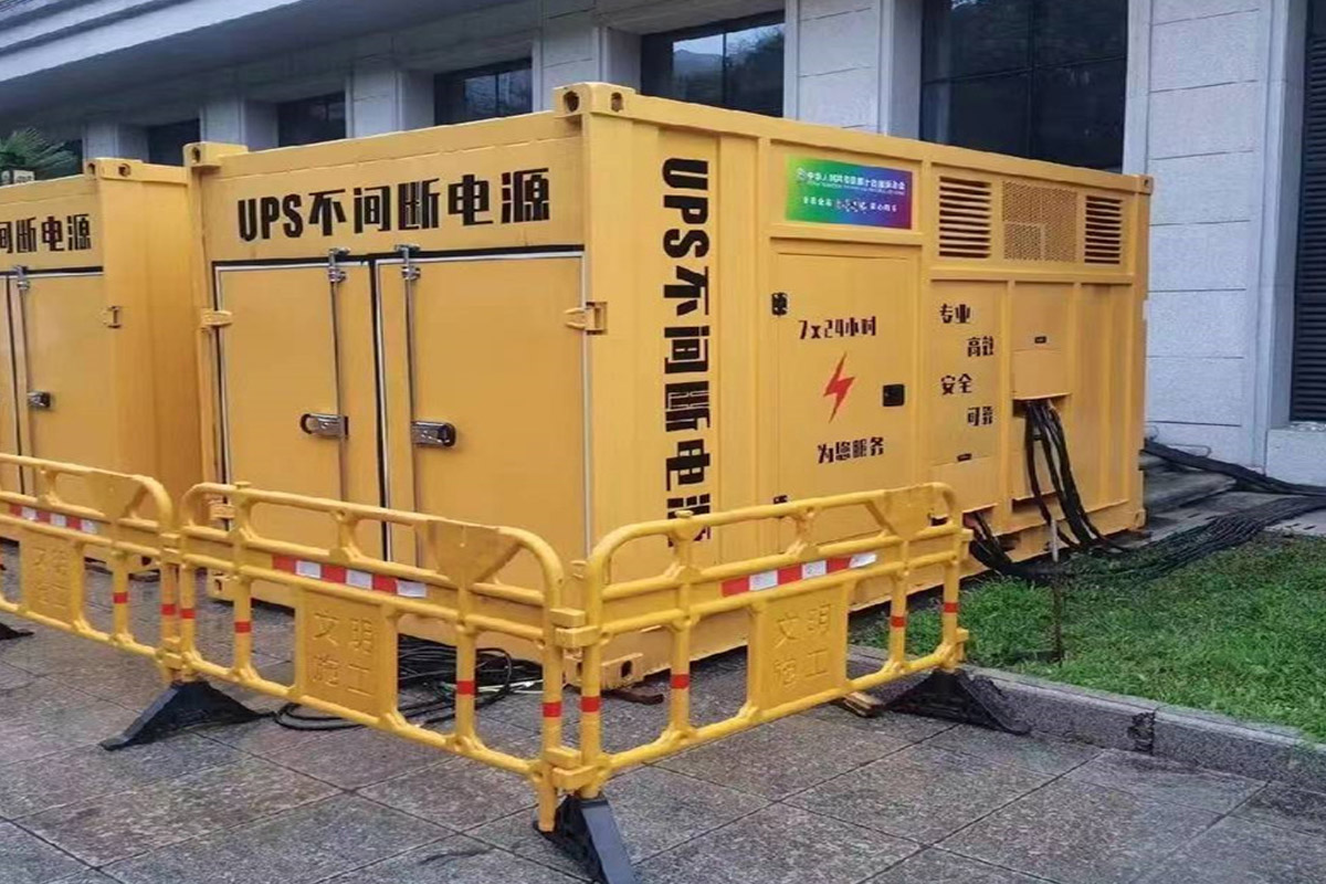 松潘发电机租赁施工现场